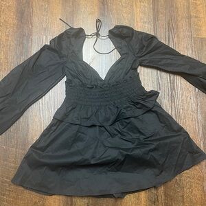 Princess Polly Black Ruffled Romper